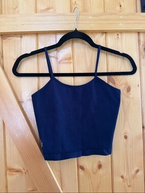 Free people Navy open back Cami Top